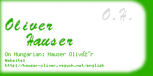 oliver hauser business card